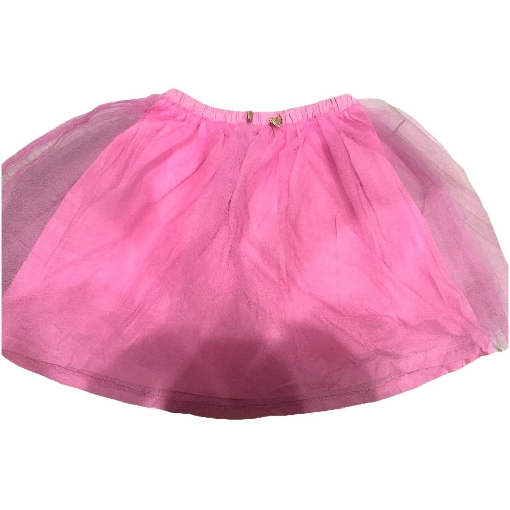 Crewcuts Girls Tulle Pleated Tutu Skirt Sz 6-7 Pink Fairy Balletcore Cottagecore